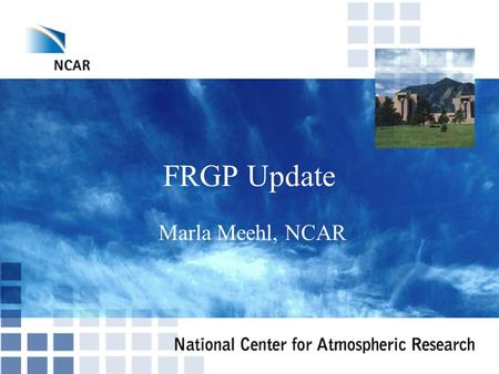 FRGP Update Marla Meehl, NCAR. Review and update topic list Summit Western Region Networking (WRN) Stimulus Internet2 Membership Model.
