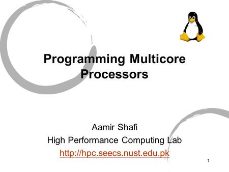 1 Programming Multicore Processors Aamir Shafi High Performance Computing Lab