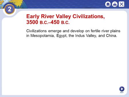Early River Valley Civilizations, 3500 B.C.–450 B.C.