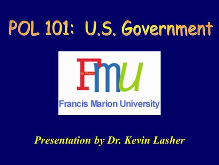 Presentation by Dr. Kevin Lasher