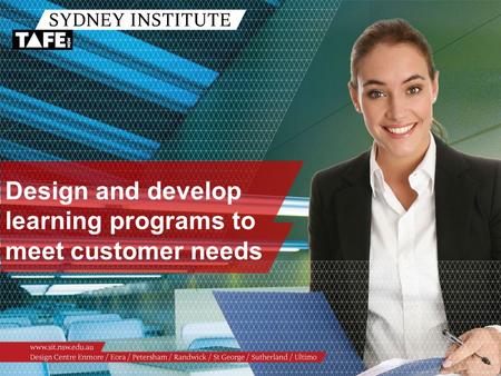 Design and develop learning programs to meet customer needs.