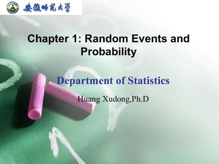Chapter 1: Random Events and Probability