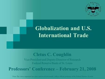 Globalization and U.S. International Trade