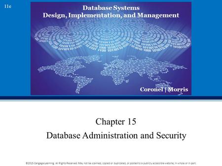 Chapter 15 Database Administration and Security