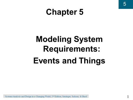 Modeling System Requirements: