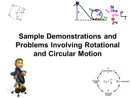 Sample Demonstrations and Problems Involving Rotational and Circular Motion.