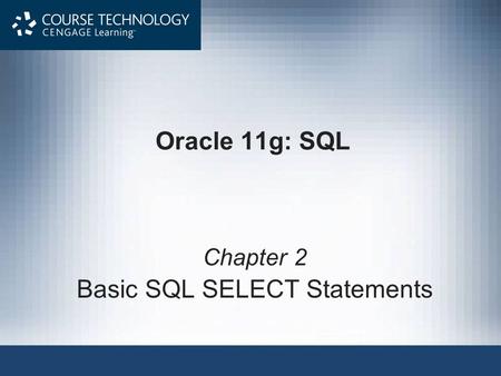 Chapter 2 Basic SQL SELECT Statements