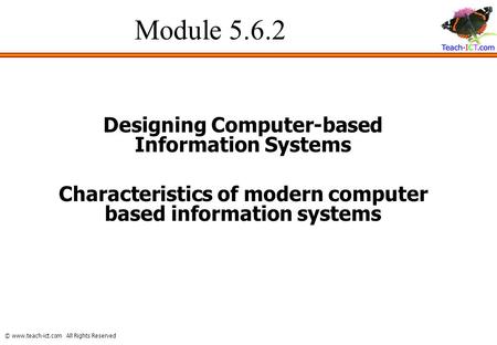 Module Designing Computer-based Information Systems