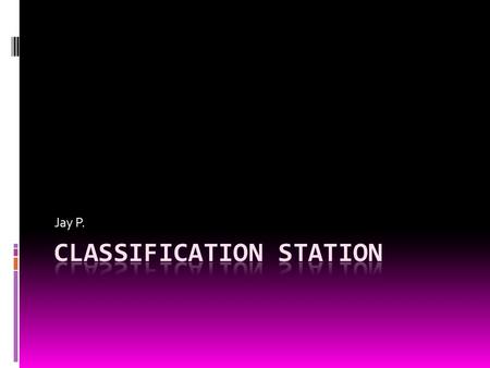 Classification station