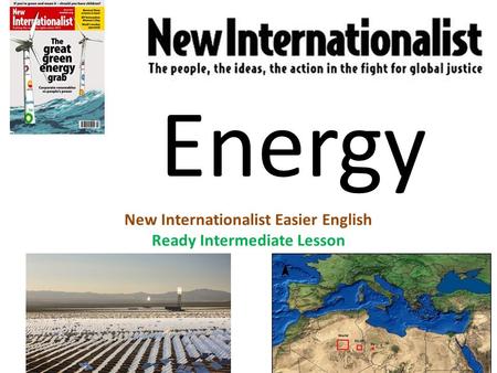 Energy New Internationalist Easier English Ready Intermediate Lesson.