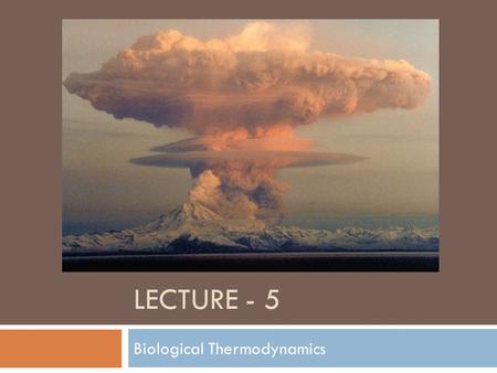 LECTURE - 5 Biological Thermodynamics. Outline  Proteins Continued  Amino Acid Chemistry  Tertiary & Quaternary Structure  Biological Thermodynamics.