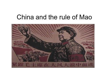 China and the rule of Mao. Dynastic China Powerful emperors ruled China for thousands of years with the Mandate of Heaven 1644-1911 Qing (Manchu) Dynasty.
