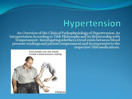 An Overview of the Clinical Pathophysiology of Hypertension, its Interpretation According to Tibb Philosophy and its Relationship with Temperament- Investigating.