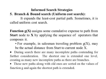 Informed Search Strategies