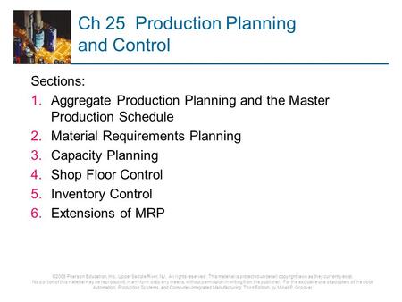 Ch 25 Production Planning and Control