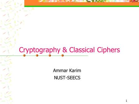 Cryptography & Classical Ciphers