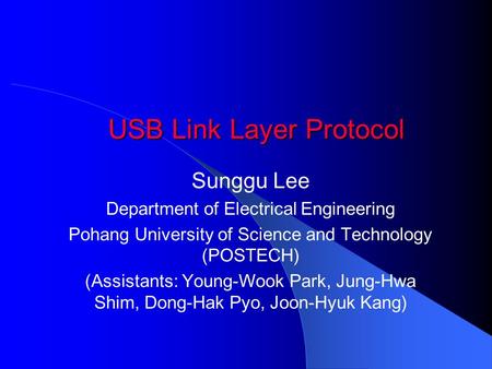 USB Link Layer Protocol