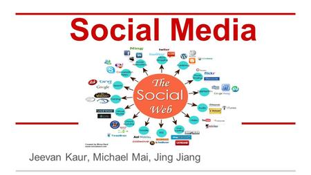 Social Media Jeevan Kaur, Michael Mai, Jing Jiang.