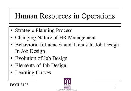 Human Resources in Operations