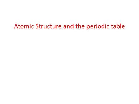 Atomic Structure and the periodic table. 8.1Atomic Structure and the Periodic Table 8.2Total Angular Momentum 8.3Anomalous Zeeman Effect For me too,