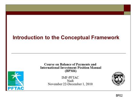 Introduction to the Conceptual Framework