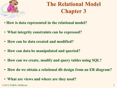 The Relational Model Chapter 3