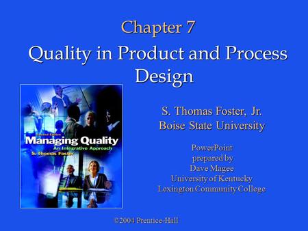 Quality in Product and Process Design