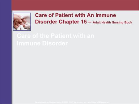 Care of the Patient with an Immune Disorder