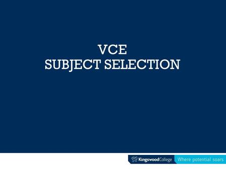 VCE SUBJECT SELECTION. Preparation so far… VCE Careers Expo – subject selection seminar Morrisby testing and information evening 1:1 interviews –Morrisby.