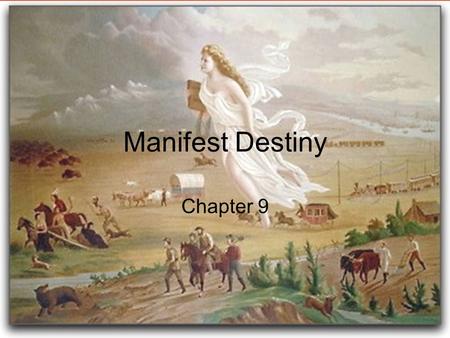 Manifest Destiny Chapter 9. accept Mexican citizenship. worship in the Catholic Church. follow the Mexican Constitution, which did not permit slavery.