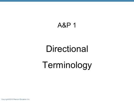 A&P 1 Directional Terminology.