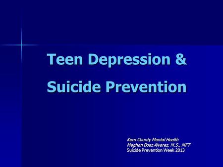Teen Depression & Suicide Prevention