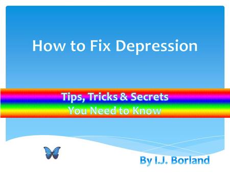 Introduction In which I explain how I discovered some really astonishing facts about depression that led me to conclude I should write a book to let people.