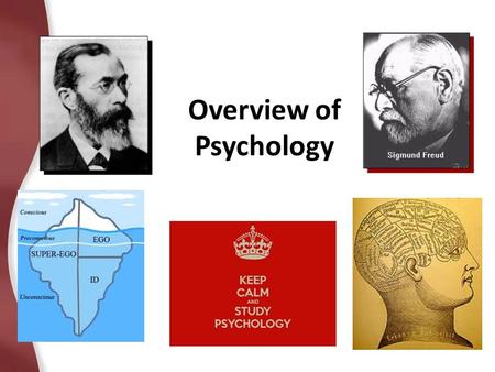 Overview of Psychology Wilhelm Wundt gets it started First Experimental Psych Lab (1879)