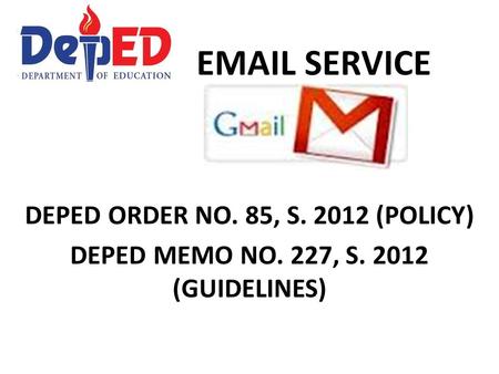 SERVICE DEPED ORDER NO. 85, S (POLICY)