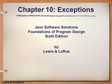 Java Software Solutions Foundations of Program Design Sixth Edition