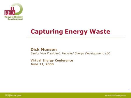 Capturing Energy Waste