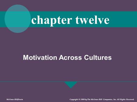 Motivation Across Cultures