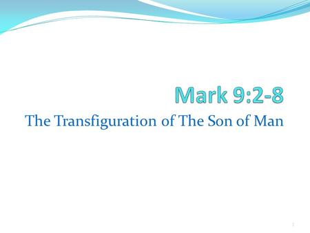 The Transfiguration of The Son of Man