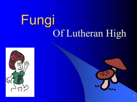 1 Fungi Of Lutheran High 2 What is a fungi? Usually they are popular Have a sense of humor Appreciates you.