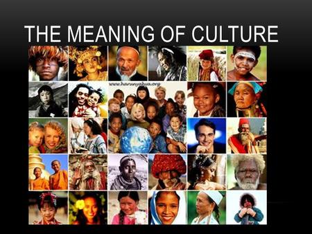 ThE MEANING OF CULTURE.