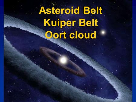 Asteroid Belt Kuiper Belt Oort cloud