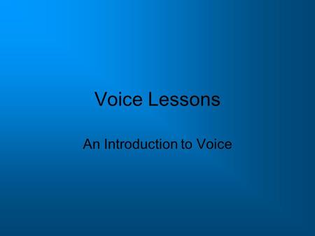 Voice Lessons An Introduction to Voice Introduction to Voice How does Vincent Van Gogh express his voice – his style or personality? Look carefully at.