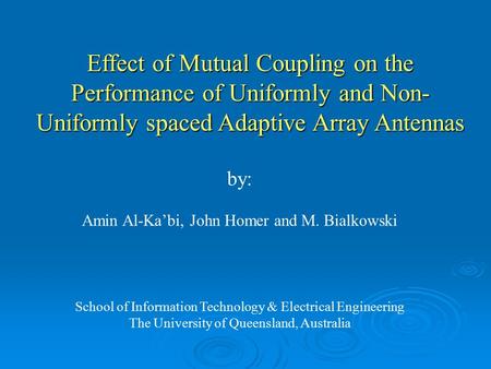 Effect of Mutual Coupling on the Performance of Uniformly and Non-