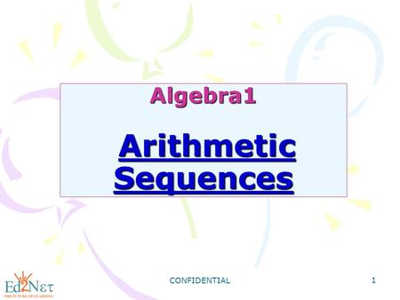 Algebra1 Arithmetic Sequences
