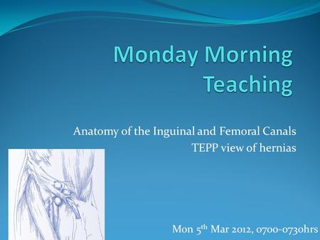 Monday Morning Teaching
