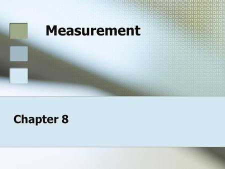 Measurement Chapter 8.
