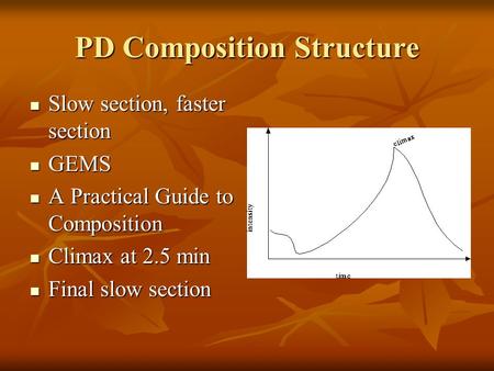 PD Composition Structure Slow section, faster section Slow section, faster section GEMS GEMS A Practical Guide to Composition A Practical Guide to Composition.