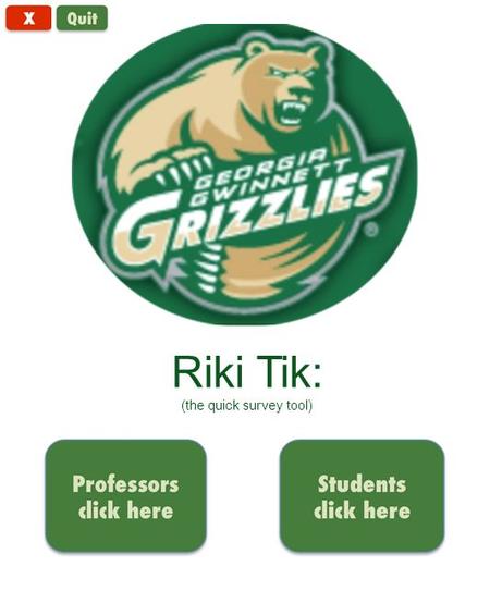 Riki Tik: (the quick survey tool). Professors IP address: 255 : 10 : 35 : 130 There are: 12 students connected so far What type of question would you.