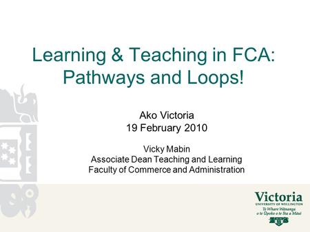 Learning & Teaching in FCA: Pathways and Loops!